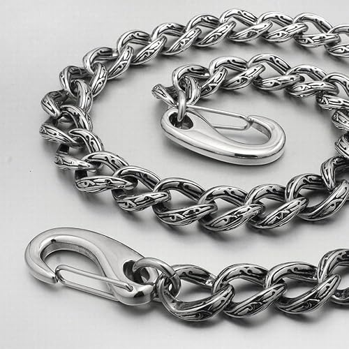 Amazon | [LINSION] ステンレス ウォレットチェーン メンズバイカー